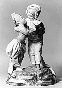 Two children in Turkish costume by Höchst Manufactory|Johann Peter Melchior