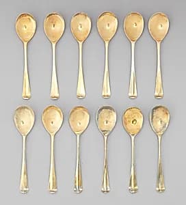 Two dessert spoons by Hester Bateman