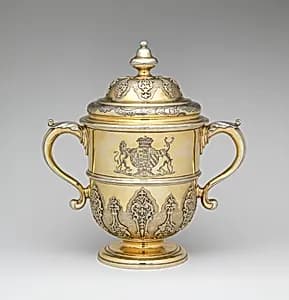 Two-handled cup with cover by Thomas Farren