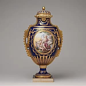 Vase (vase à panneaux or à perles) by Sèvres Manufactory
