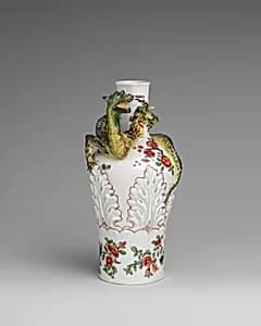 Vase with coiling dragon by Vienna|Claudius Innocentius Du Paquier period