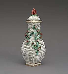 Vase with cover by Chelsea Porcelain Manufactory