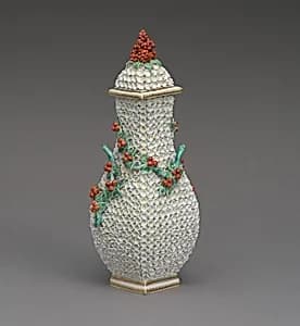 Vase with cover by Chelsea Porcelain Manufactory
