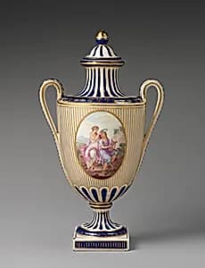 Vase with cover by Derby Porcelain Manufactory|Zachariah Boreman|Robert Askew|Angelica Kauffmann