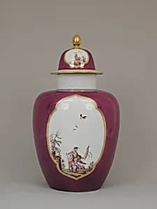 Vase with cover by Meissen Manufactory