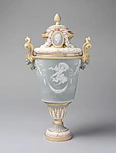 Vase with cover (vase parent) by Alfred-Thompson Gobert|Sèvres Manufactory|Albert-Ernest Carrier-Belleuse