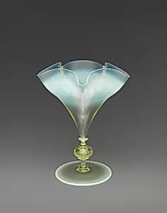 Vase with knopped stem by Harry Powell|James Powell and Sons|Whitefriars Glassworks