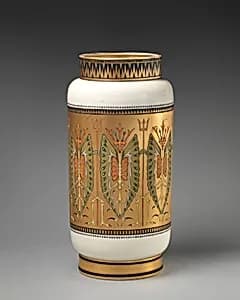 Vase with "Old Bogey" pattern by Minton(s)|Christopher Dresser