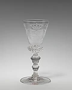 Wineglass (one of a pair) by Unknown Artist