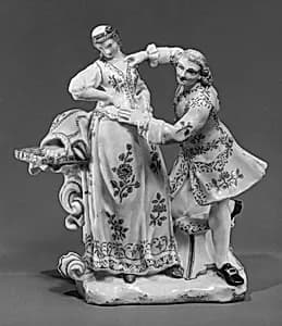 Woman and her tailor by Giuseppe Gricci|Capodimonte Porcelain Manufactory
