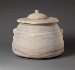Alabaster pyxis (lidded jar) by Unknown Artist
