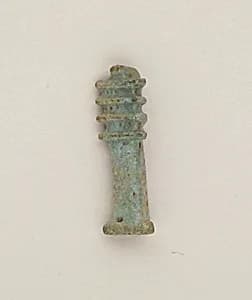 Amulet pendant, djed sign by Unknown Artist