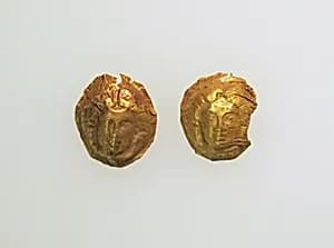 Bead ornaments, 2 female masks by Unknown Artist