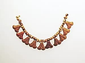 Bead pendant, with lotus flowers by Unknown Artist