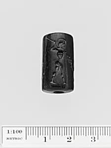 Black marble cylinder seal by Unknown Artist