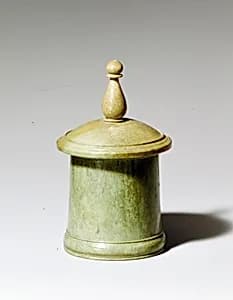 Bone pyxis with lid by Unknown Artist