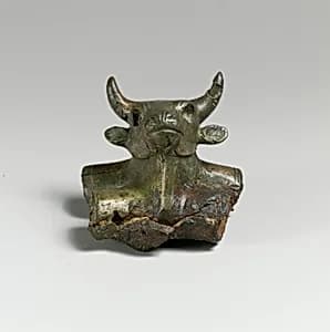 Bronze bull's head by Unknown Artist