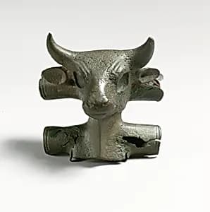 Bronze bull's head by Unknown Artist