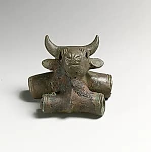Bronze bull's head by Unknown Artist