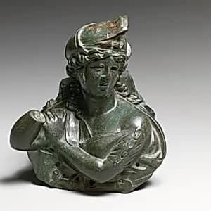 Bronze bust of an Amazon by Unknown Artist