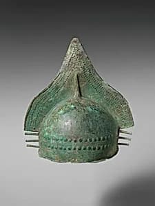 Bronze crested helmet by Unknown Artist
