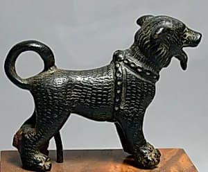 Bronze figure of a dog by Unknown Artist
