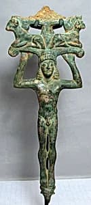 Bronze handle of a patera by Unknown Artist