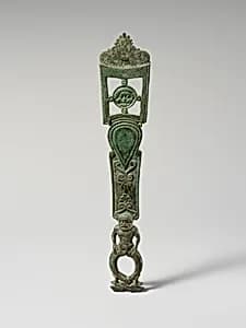 Bronze handle of a strainer by Unknown Artist