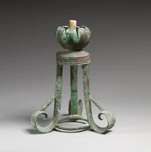 Bronze lamp holder by Unknown Artist