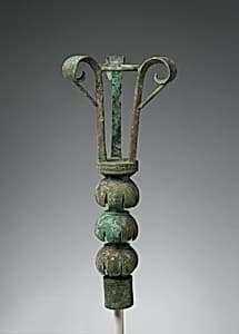 Bronze lamp holder by Unknown Artist