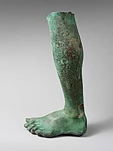 Bronze left leg and foot by Unknown Artist