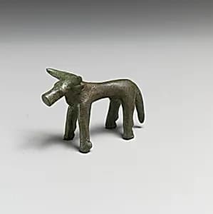 Bronze statuette of a bull by Unknown Artist