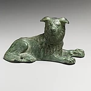 Bronze statuette of a dog by Unknown Artist