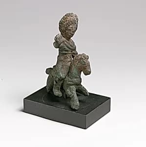 Bronze statuette of a horseman by Unknown Artist