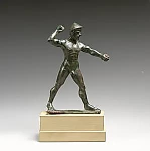 Bronze statuette of a hunter by Unknown Artist