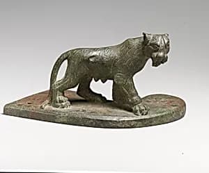 Bronze statuette of a pantheress by Unknown Artist