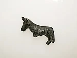 Bronze statuette of bull by Unknown Artist