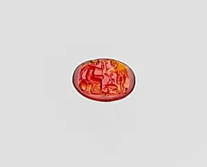Carnelian oval engraved gem by Unknown Artist