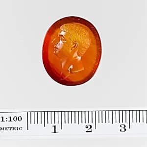 Carnelian ring stone by Unknown Artist