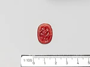 Carnelian scarab by Unknown Artist