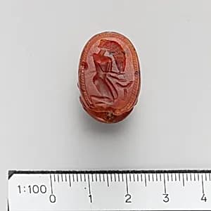 Carnelian scarab by Unknown Artist