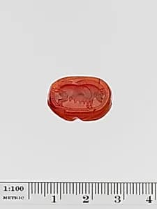 Carnelian scarab by Unknown Artist