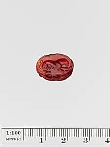 Carnelian scarab by Unknown Artist