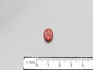 Carnelian scarab by Unknown Artist