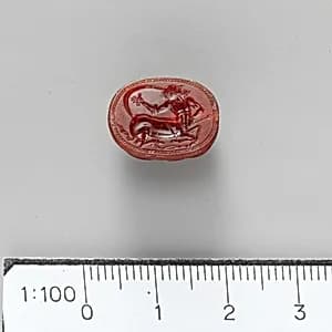 Carnelian scarab by Unknown Artist