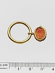 Carnelian scaraboid seal by Unknown Artist