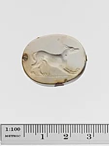 Carnelian scaraboid seal by Unknown Artist
