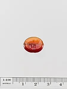 Carnelian scaraboid seal by Unknown Artist