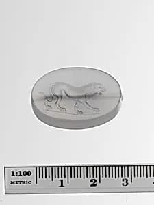 Chalcedony scaraboid seal by Unknown Artist