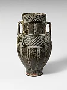 Chlorite amphoriskos (small jar) by Unknown Artist
